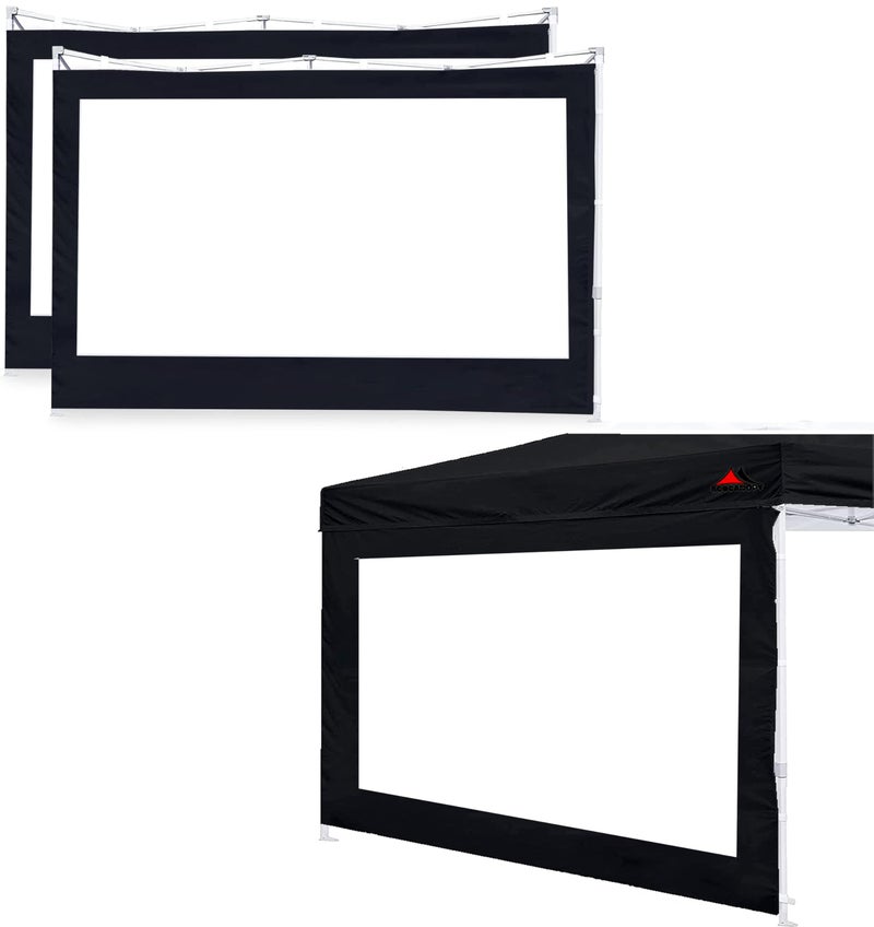 SCOCANOPY Clear Window Sidewall for 12x12 Canopy Frame, 3 Pack Sunwalls Only,(Black) - Image 1